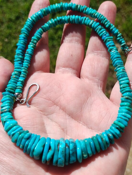 Jay King Jewelry - Jay King DTR mine finds sky blue Turquoise disc necklace 925 Sterling Silver